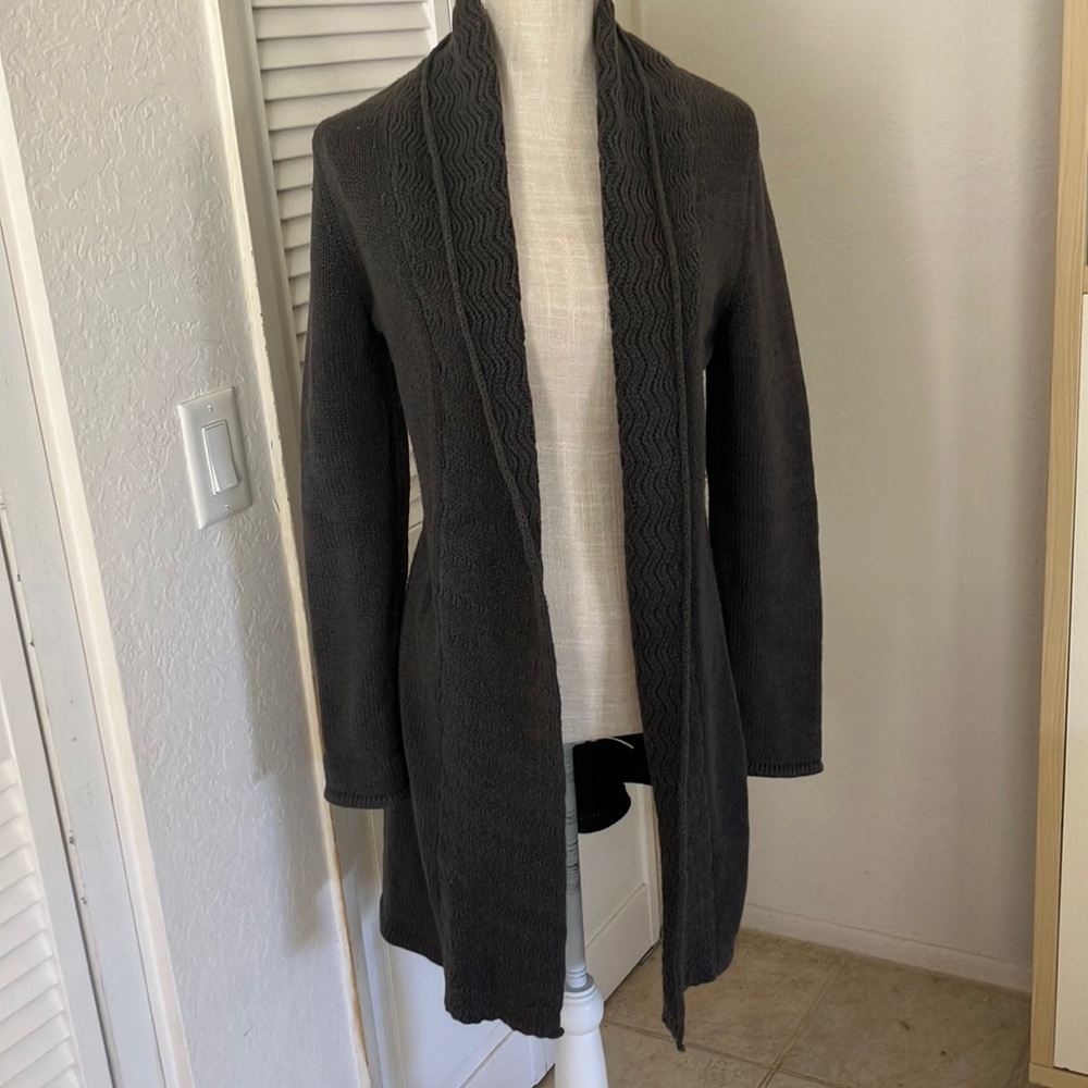 Leo & Nicole Elegant Charcoal Grey‎ Women's Sweater size S cotton blend